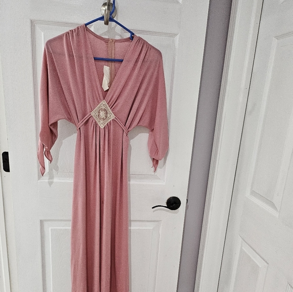Vintage dusty rose boho maxidress - Picture 2 of 6